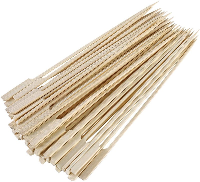 Gmark Bamboo Paddle Skewers 9" 100pc/Bag, Kabob Skewers, BBQ Skewers for Outdoor Grilling GM1077 - Image 1